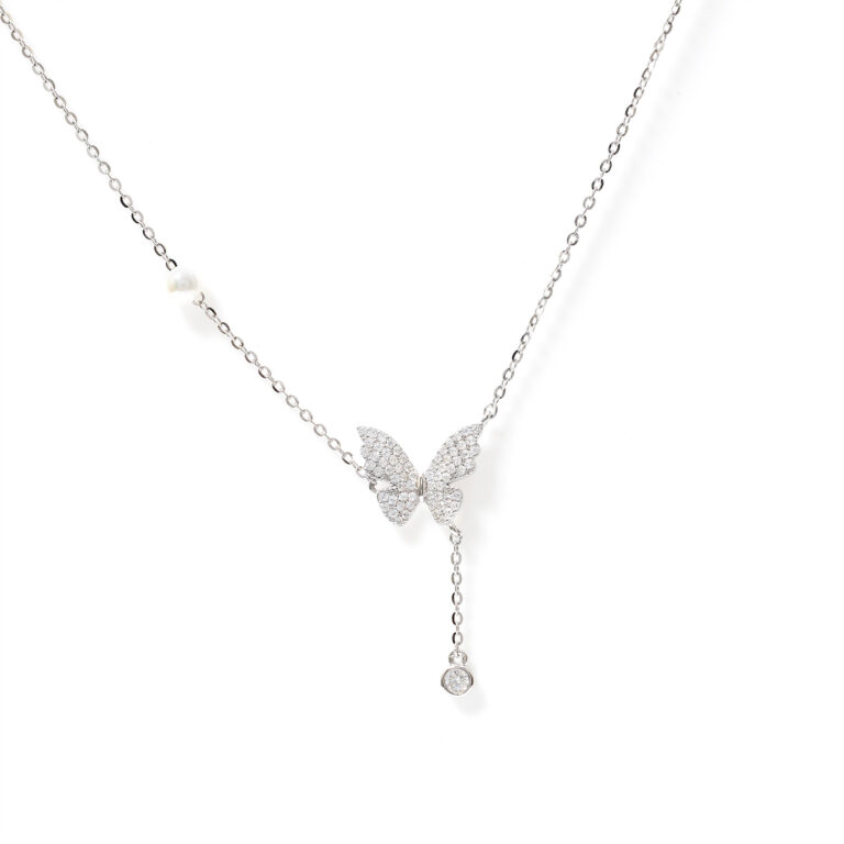 Lyra Butterfly-Lariat Necklace