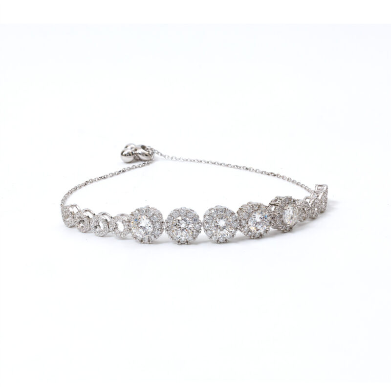 Brielle Halo-Tennis Bracelet
