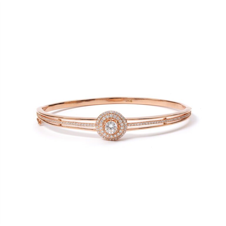 Celeste Golden-Halo Bangle