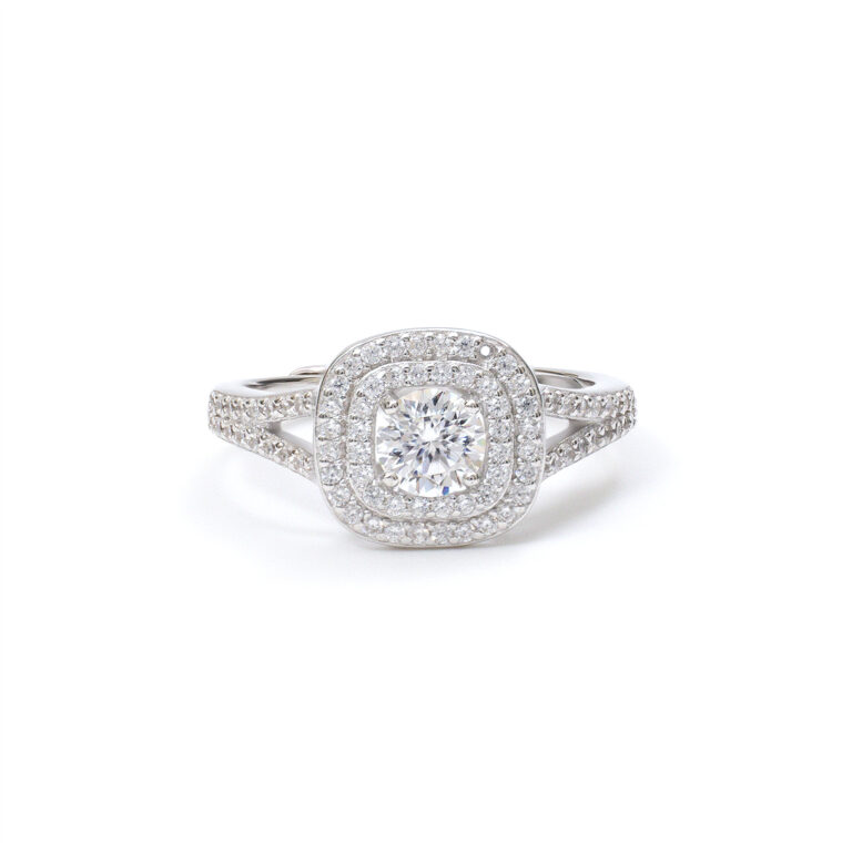 Gaia Cushion-Halo Ring