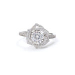 Kaia Hexagon-Halo Ring
