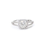 Jade Cushion-Halo Ring