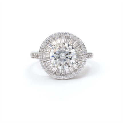 Lyra Baguette-Halo Ring
