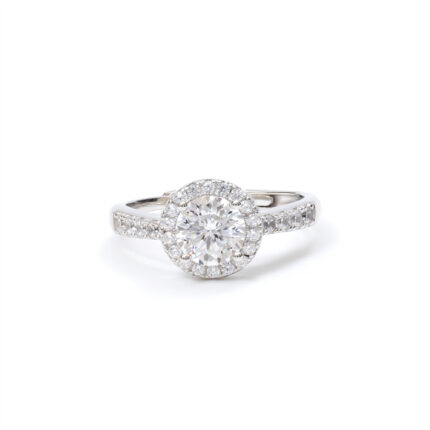 Ziva Round-Halo Ring