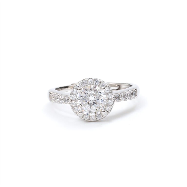 Ziva Round-Halo Ring
