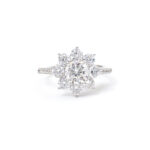 Viola Starburst-Halo Ring