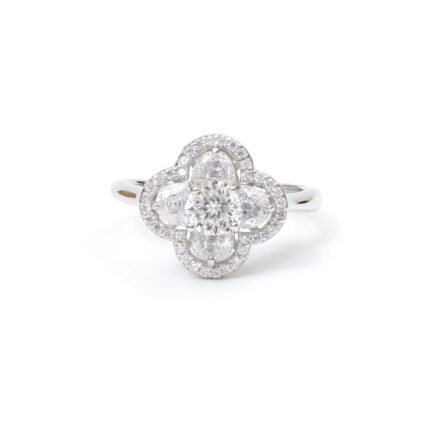 Vera Clover-Halo Ring