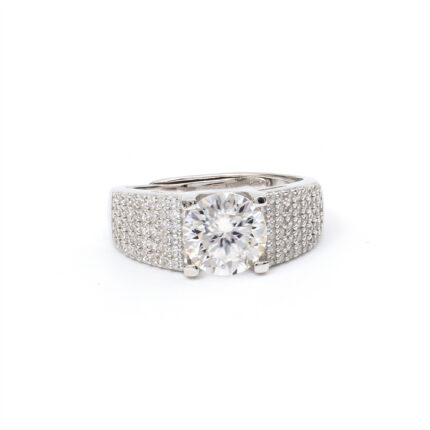 Daria Pave-Solitaire Ring
