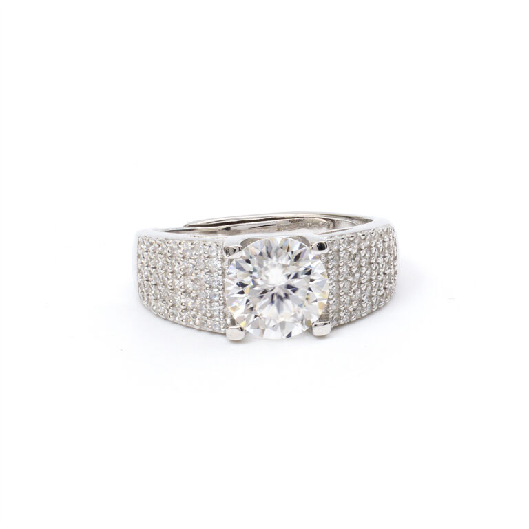 Daria Pave-Solitaire Ring