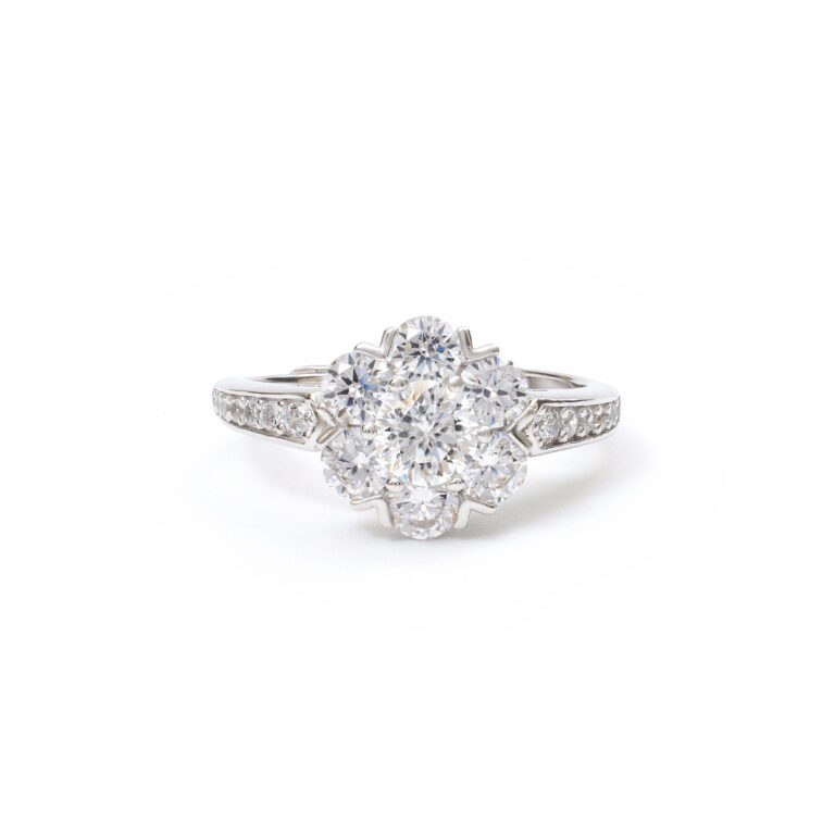 Talia Floral-Halo Ring