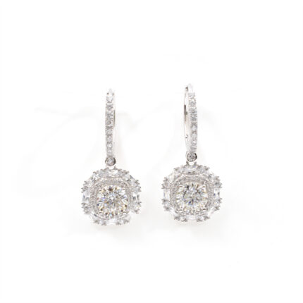 Delphine Square-Halo Hoops