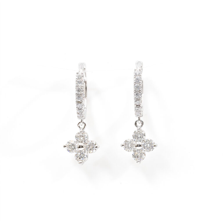 Soraya Cross-Floral Hoops