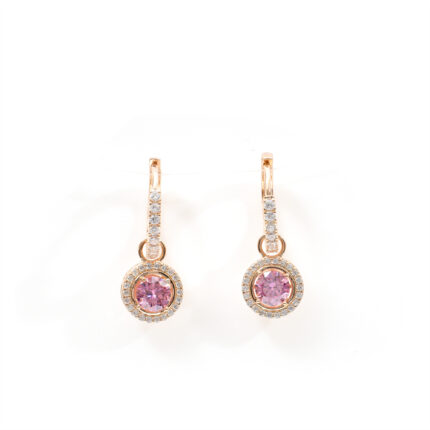 Rhea Pink-Medallion Hoops