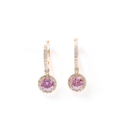 Dahlia Pink-Sunburst Hoops