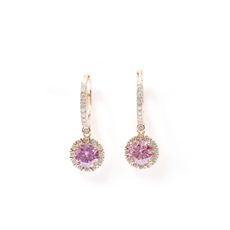 Dahlia Pink-Sunburst Hoops