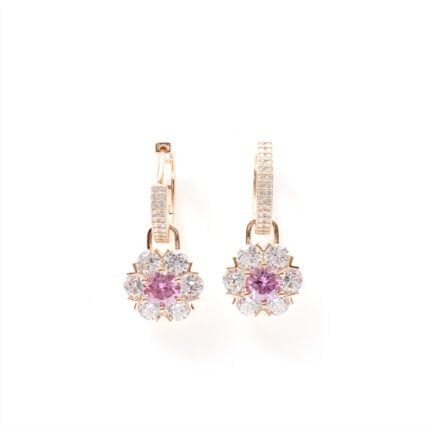 Kaia Pink-Sunburst Hoops