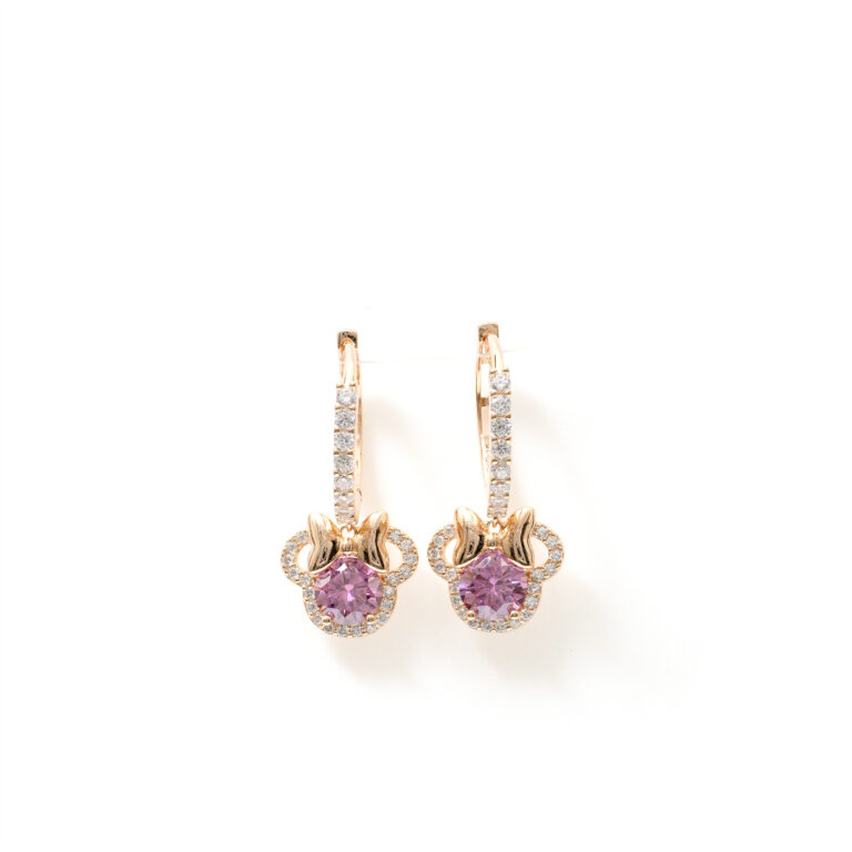 Mara Pink-Bow Hoops