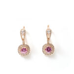 Flora Pink-Double-Halo Hoops