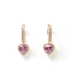 Nadia Pink-Heart Hoops